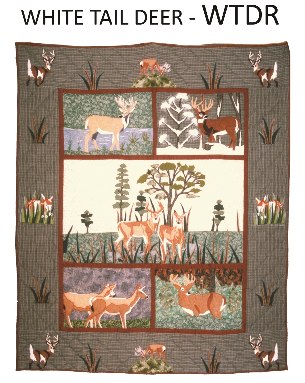 Whitetail Deer Super Queen Quilt 92"W x 96"L