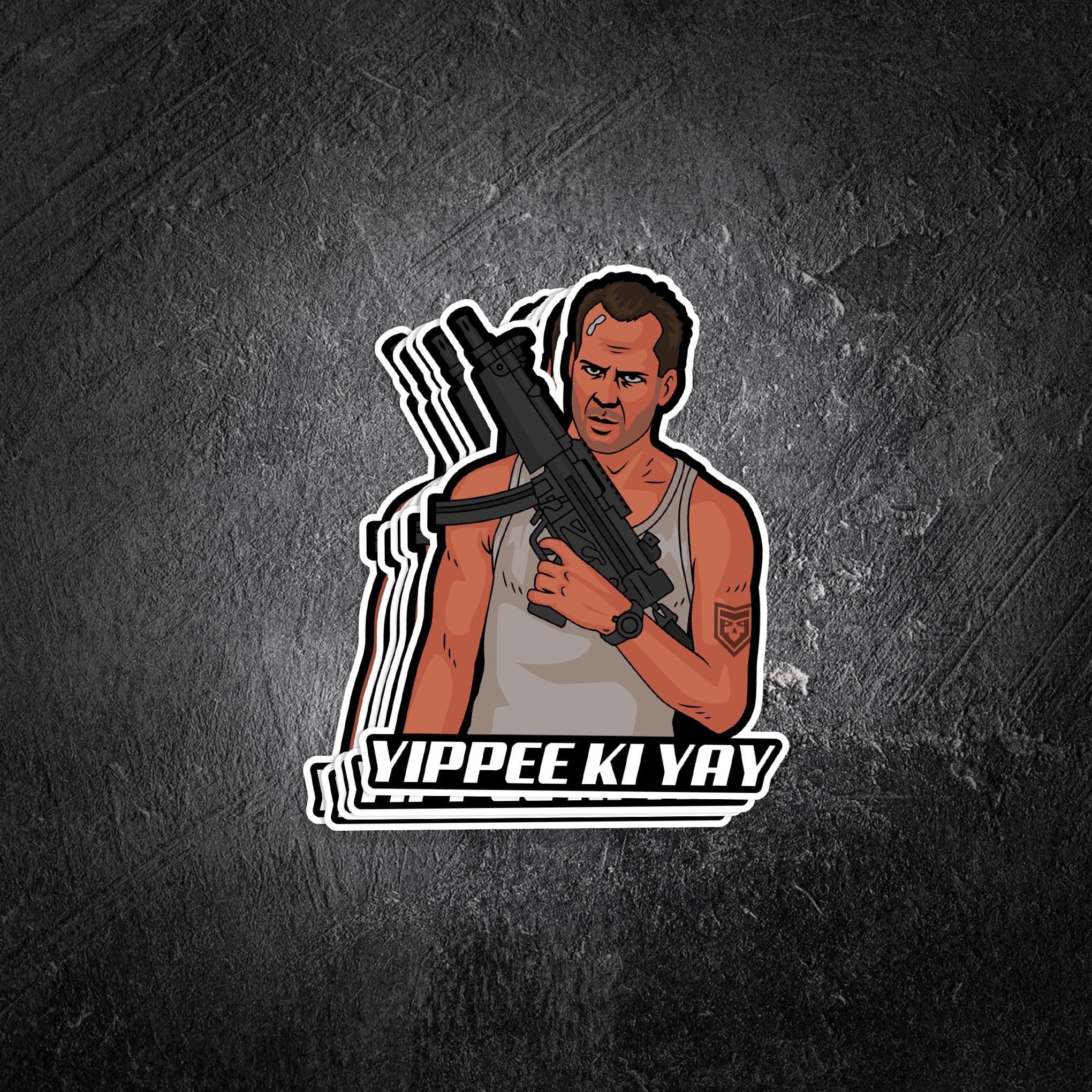 Die Hard Yippee Ki Yay Vinyl Decal PatchOps