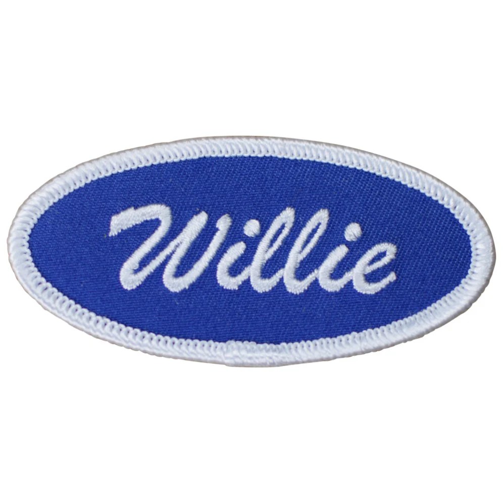 Willie Patch Blue & White William Badge 3" (Iron on) Patch Parlor