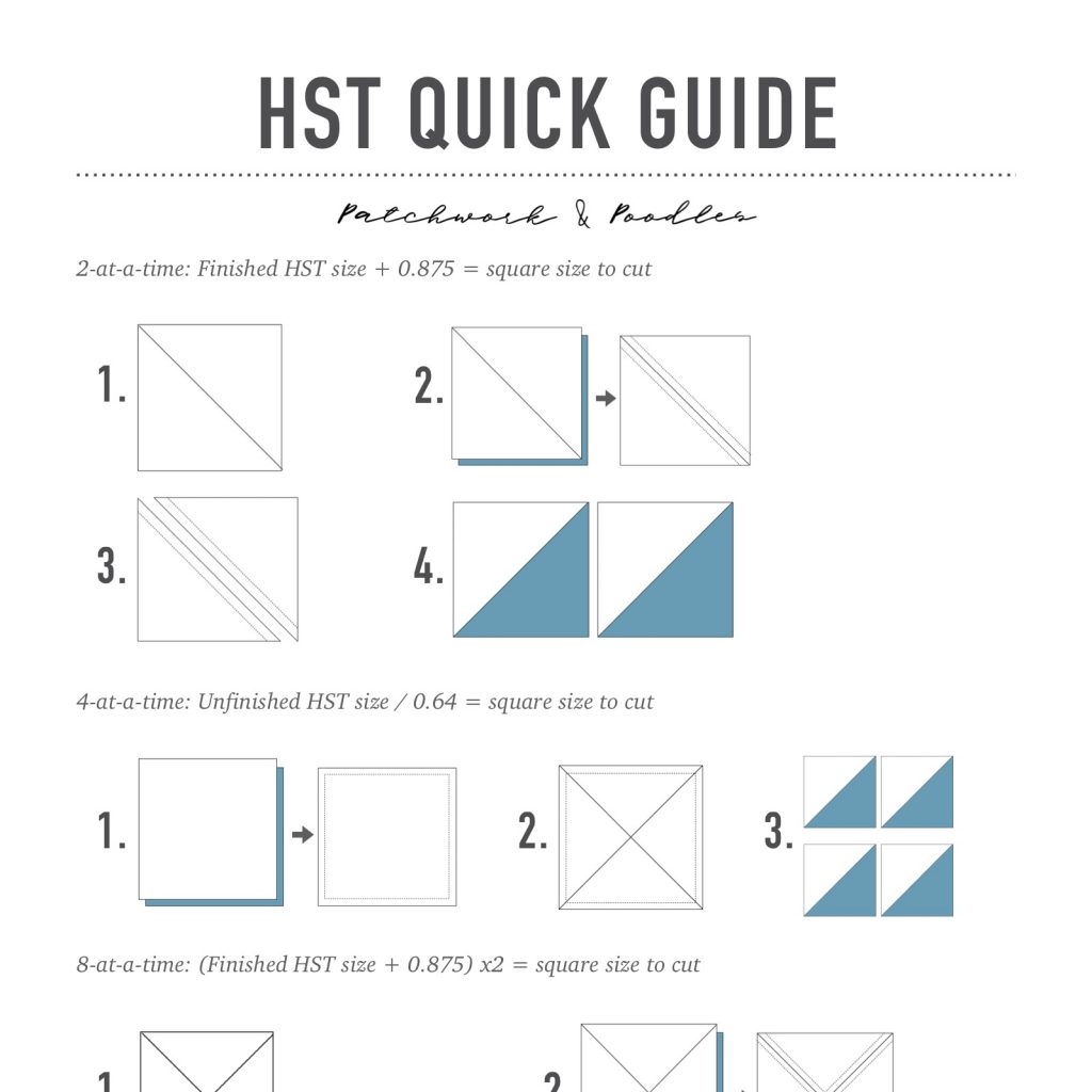 Half Square Triangle Calculator - Patchwork and Poodles