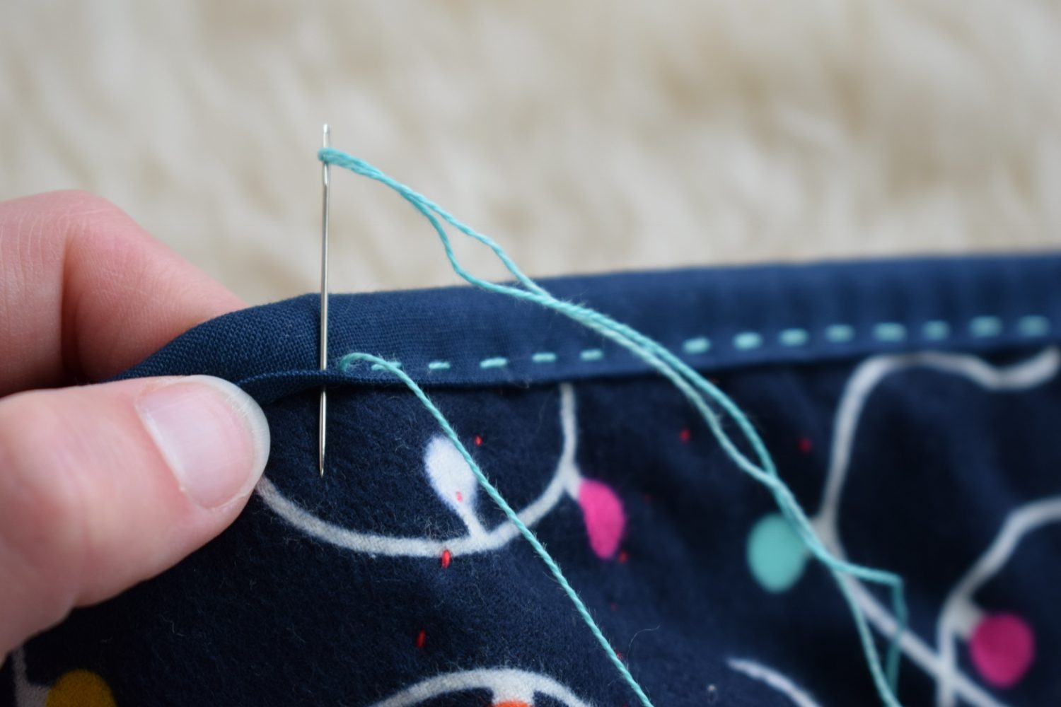 Big Stitch Hand Binding A Tutorial Patchwork and Poodles