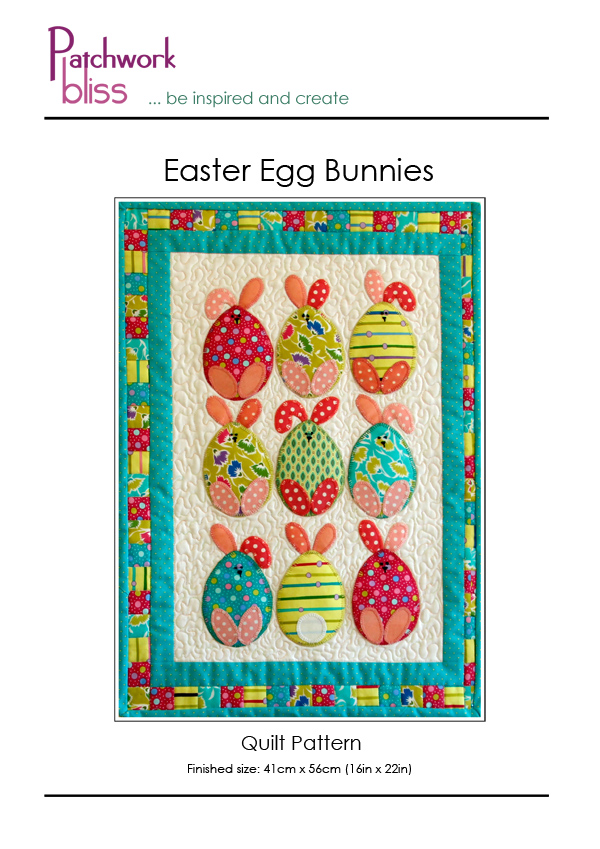 Easter Egg Bunnies Wall Hanging Patchwork Bliss