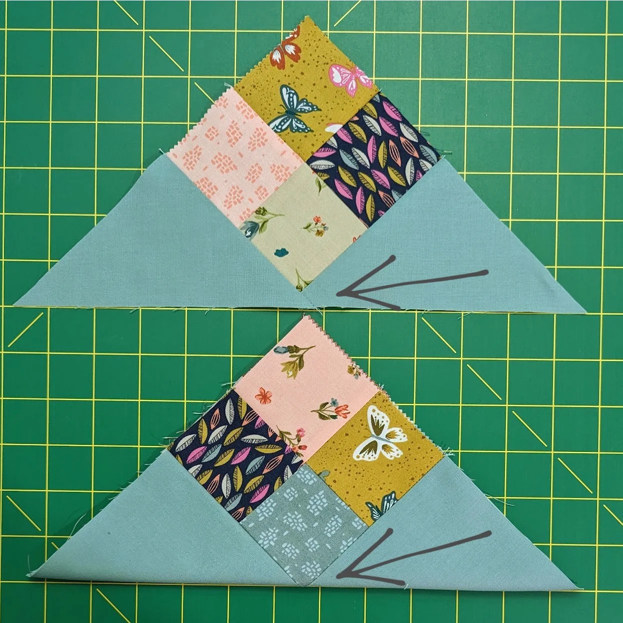 Setting Triangles for Quilts On Point Patchwork Sampler