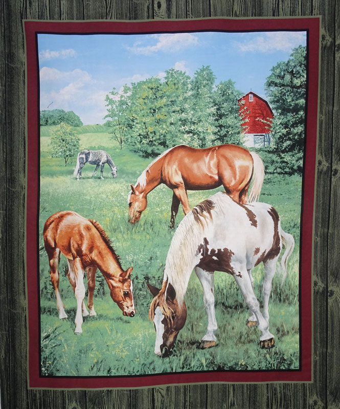 Valley Crest Horse Wallhanging Panel Patchwork with Gail B