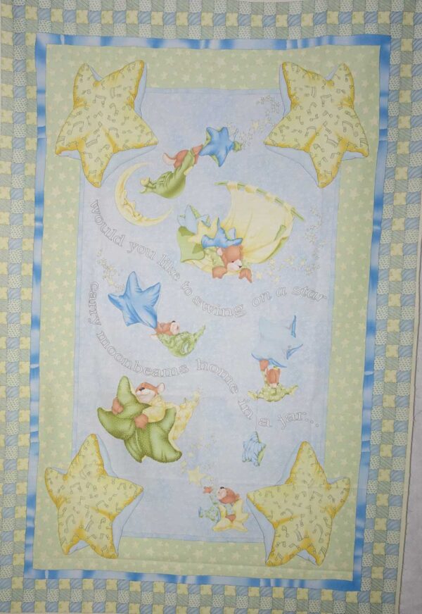 Moonbeams in a Jar Panel (Blue) Patchwork with Gail B Patchwork