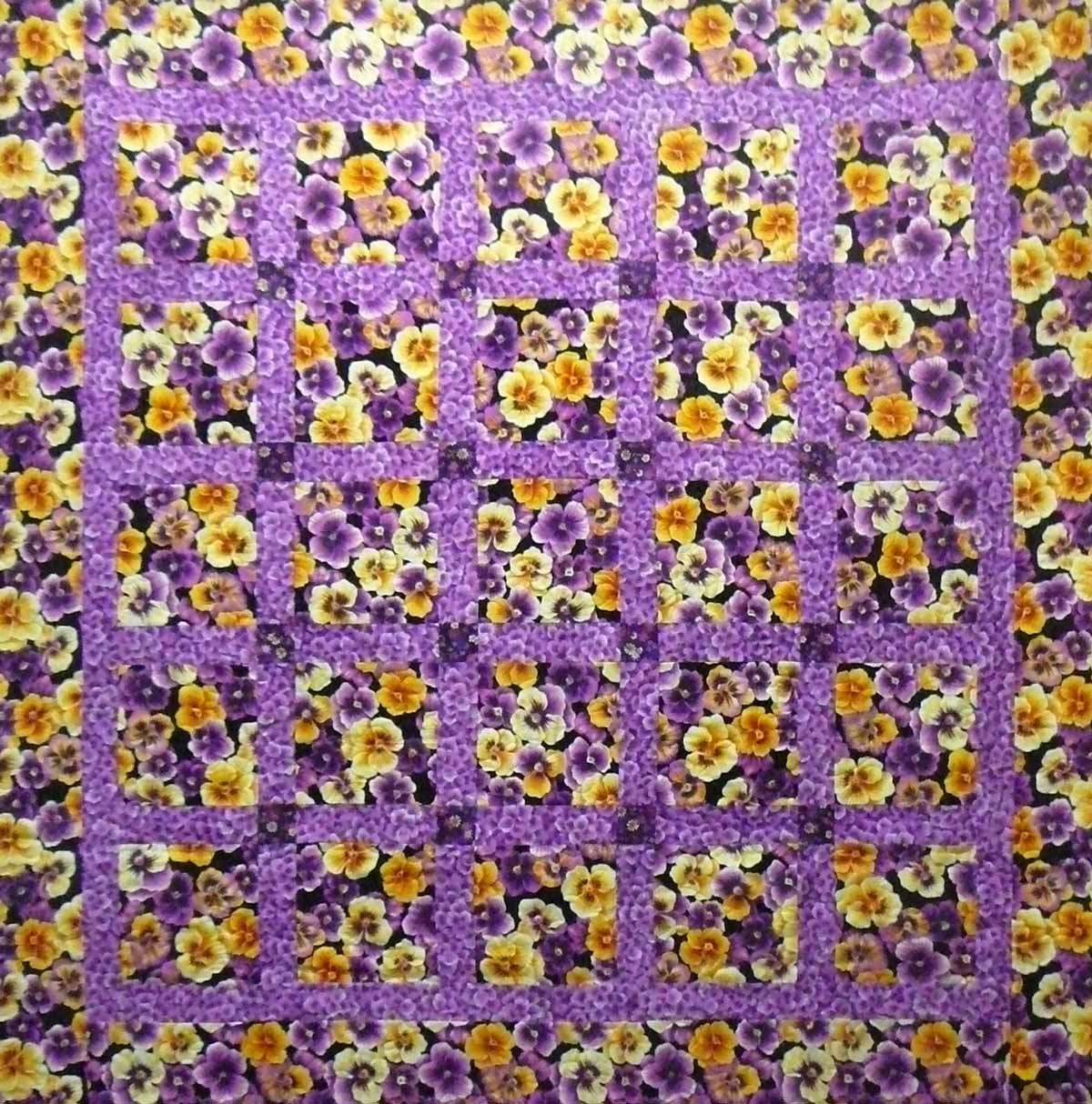 Pansies a Plenty Quilt Kit Patchwork with Gail B Patchwork with Gail B