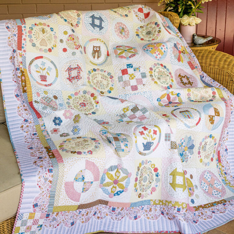 Owl & Hare Hollow Quilt Kit for Homespun Block of the Month 2023