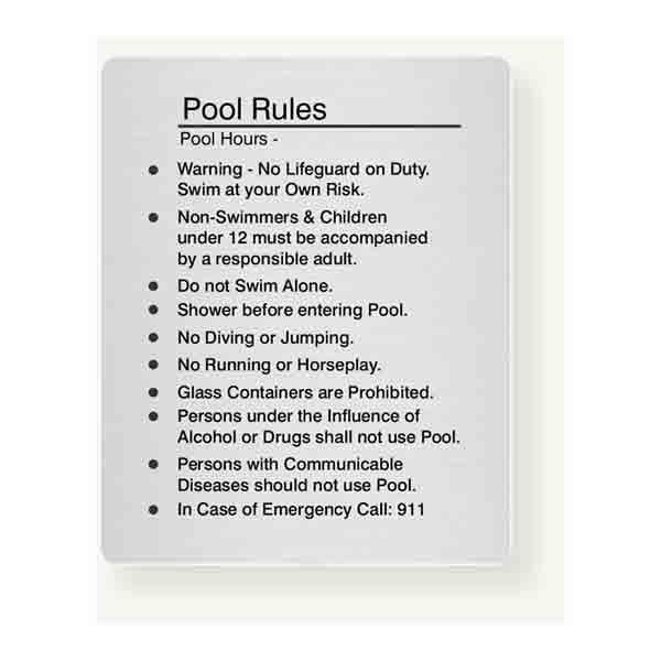 La Quinta Pool Rules