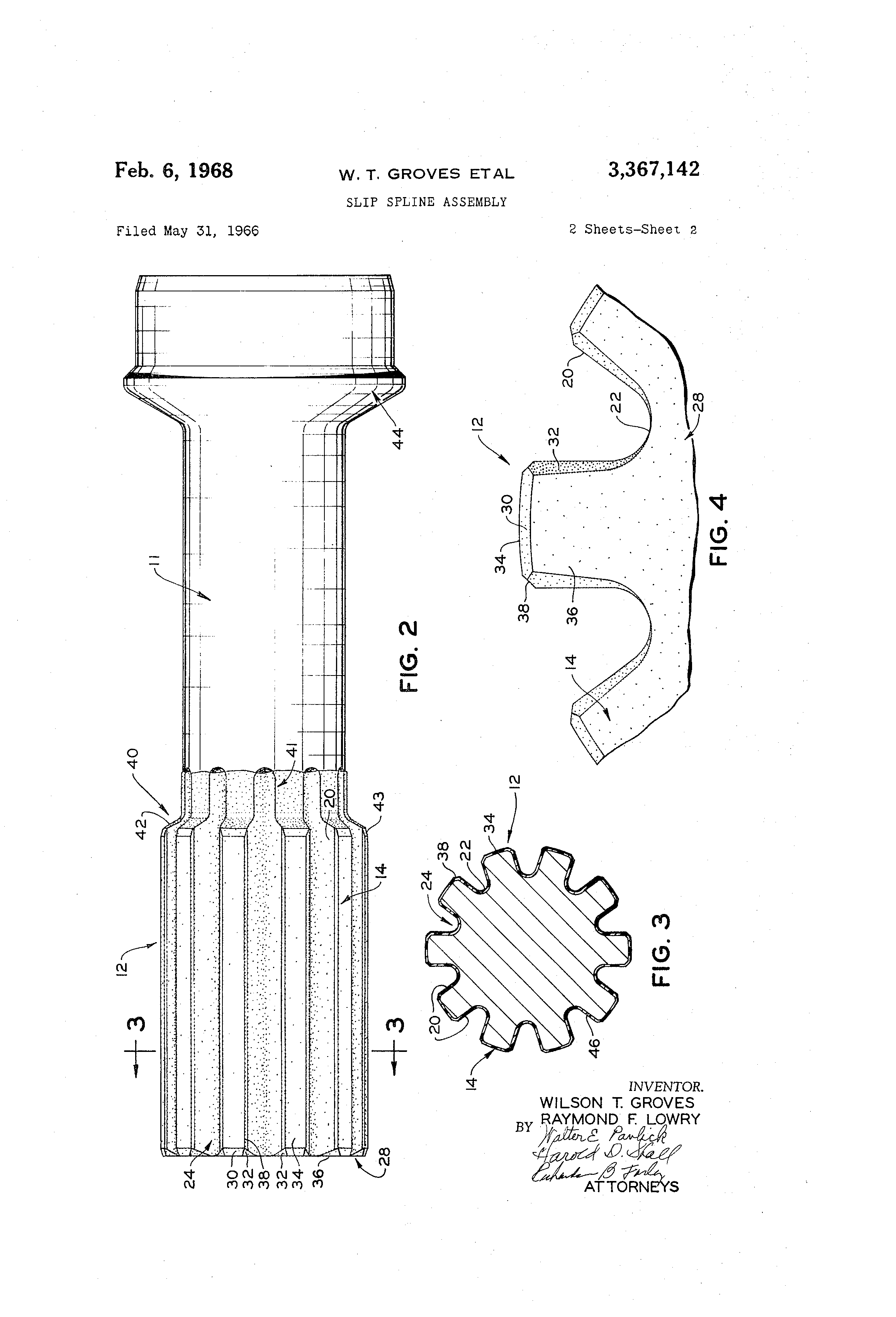 Patent US3367142 Slip spline assembly Google Patents