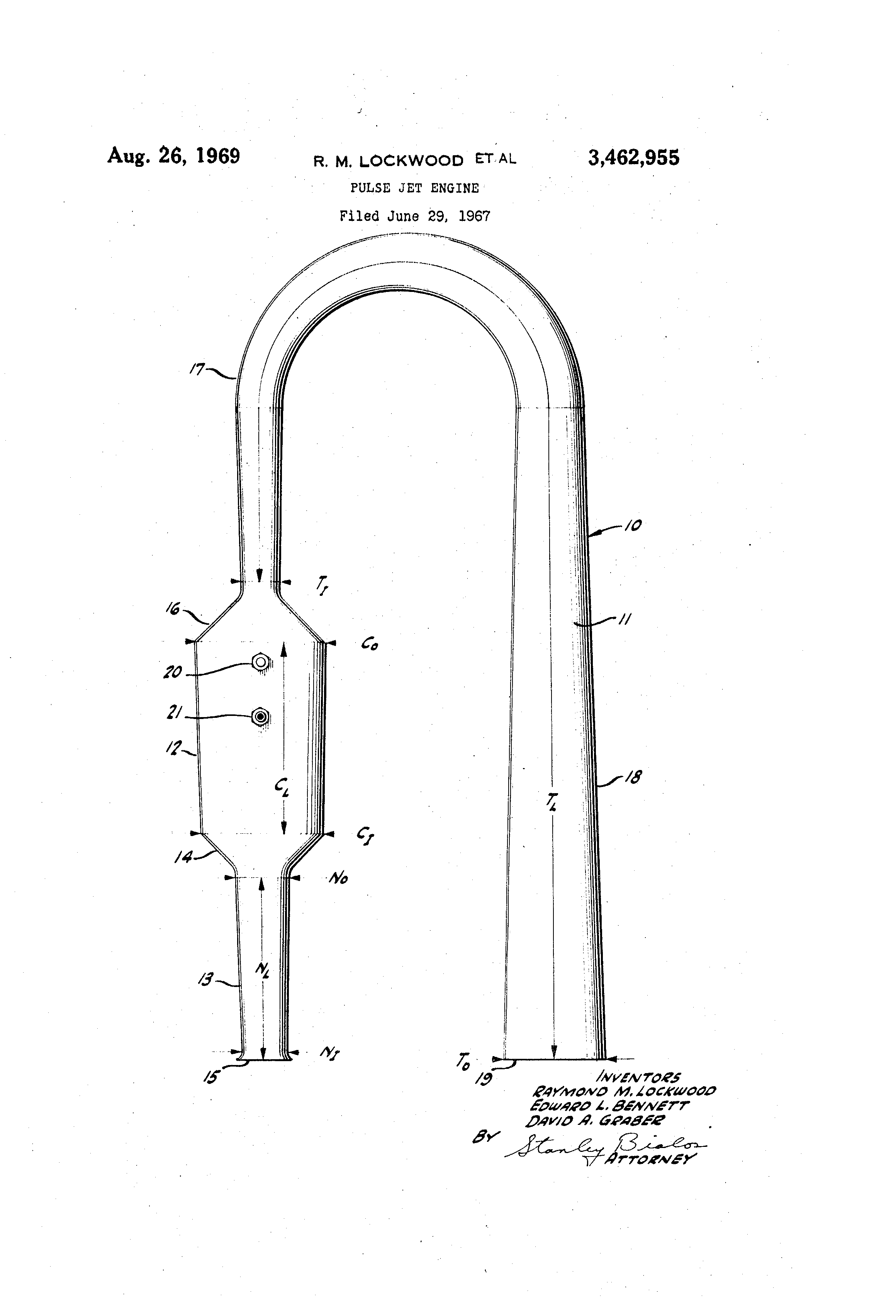 Patent US3462955 Pulse jet engine Google Patents