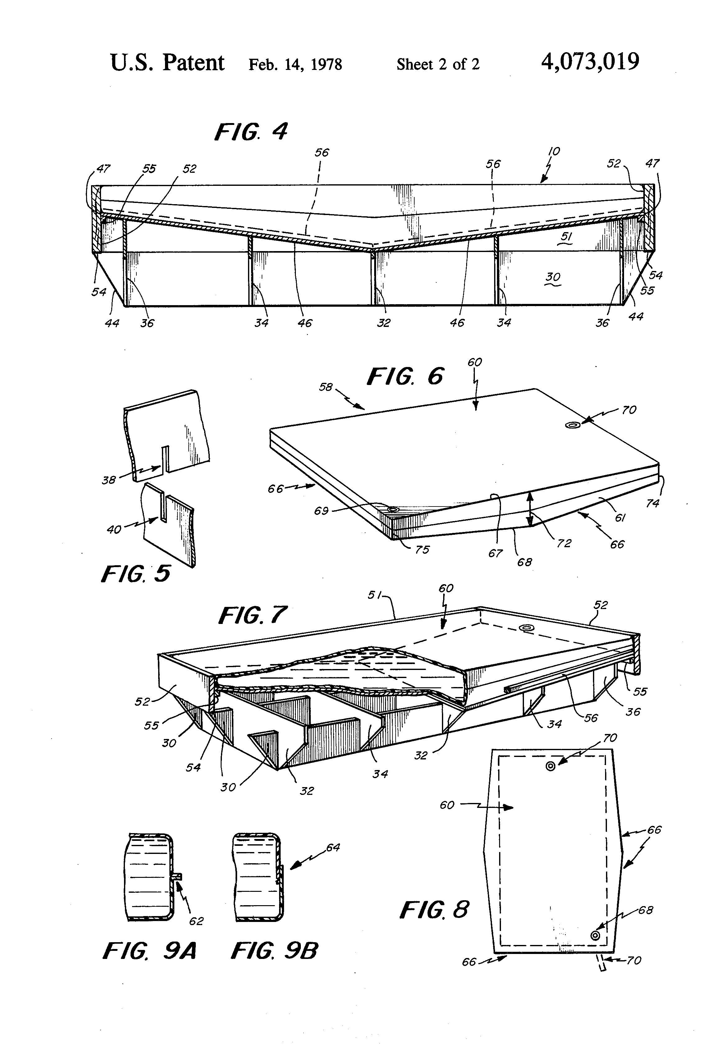 Patent US4073019 Lightweight waterbed assembly Google Patents