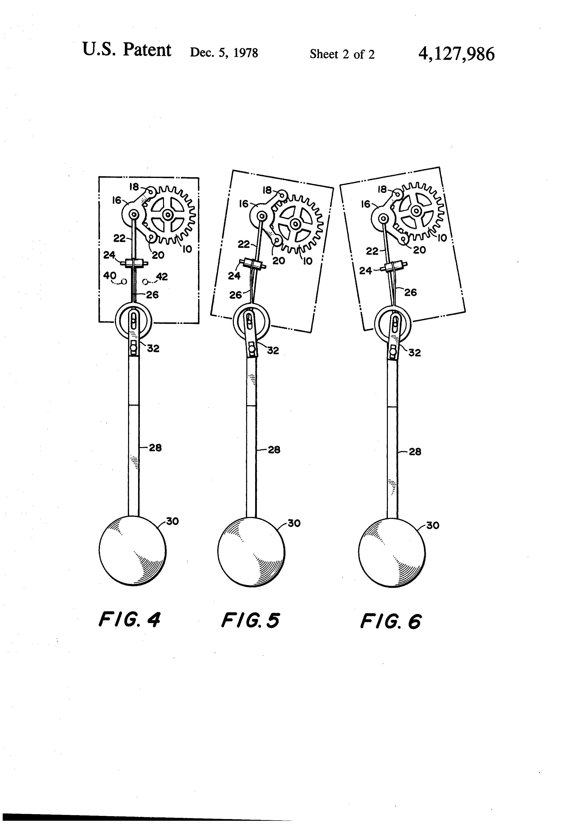 Patent US4127986 Pendulum clock mechanism Google Patents