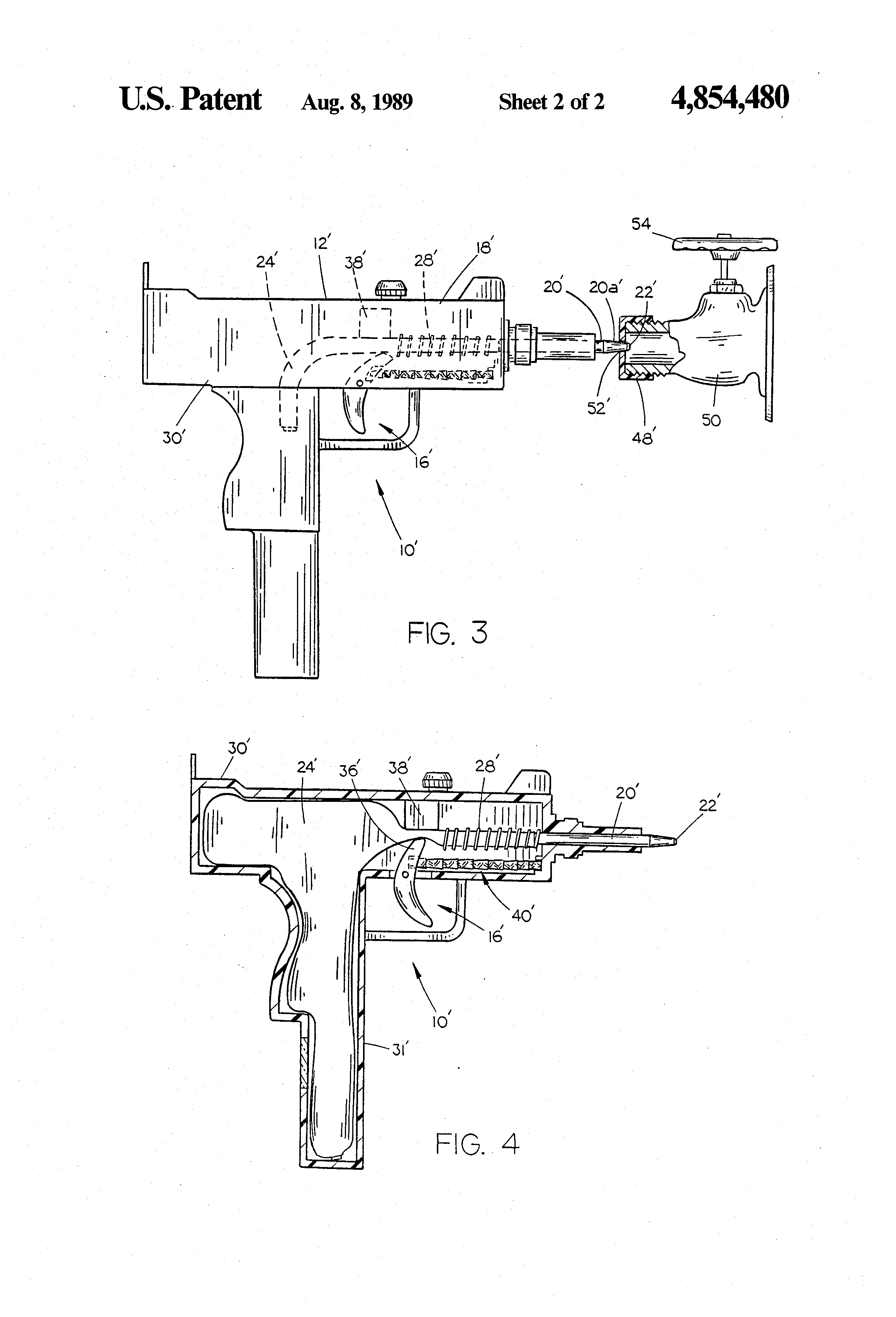 Patent US4854480 Long range triggeractuated squirt gun Google Patents