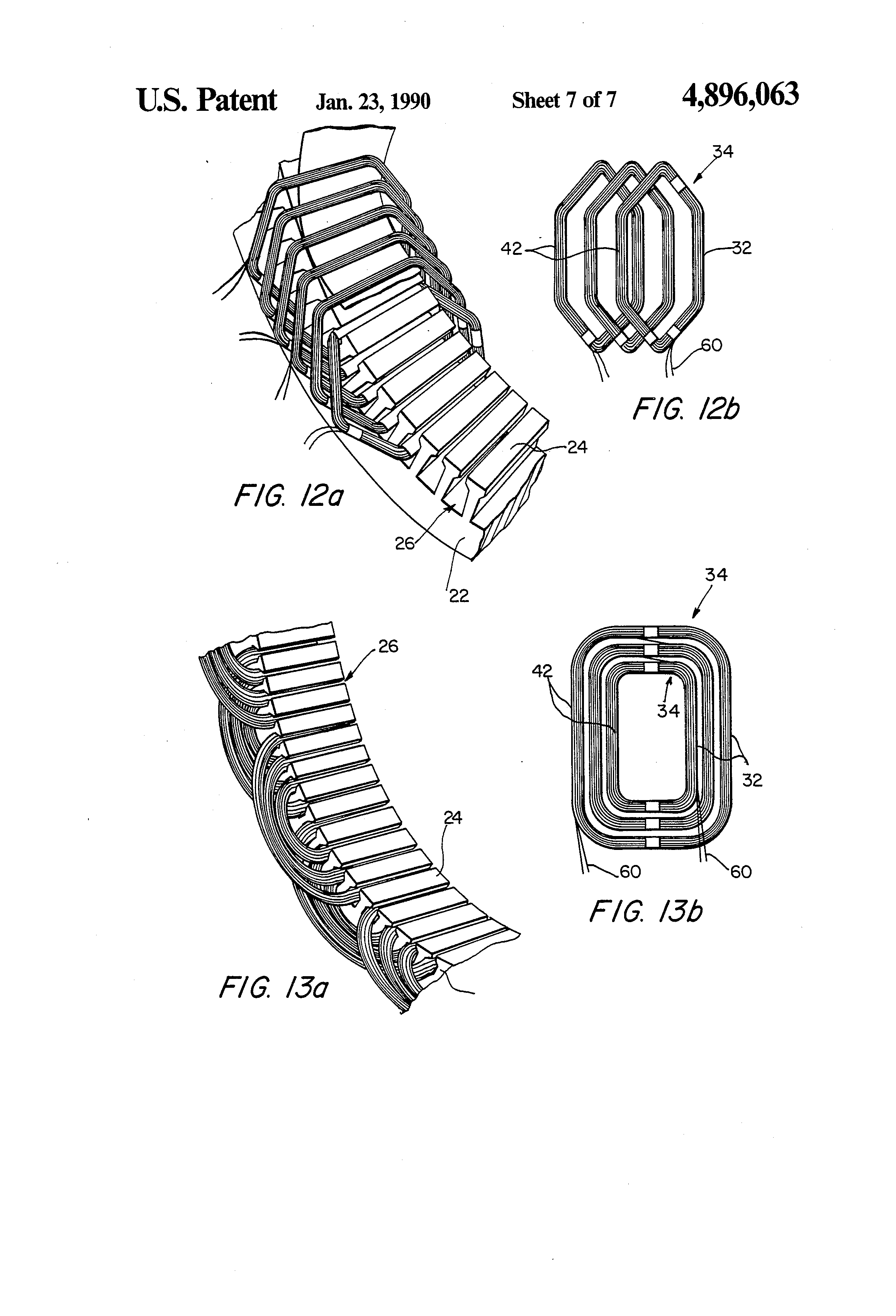 Patent US4896063 induction devices with multiform