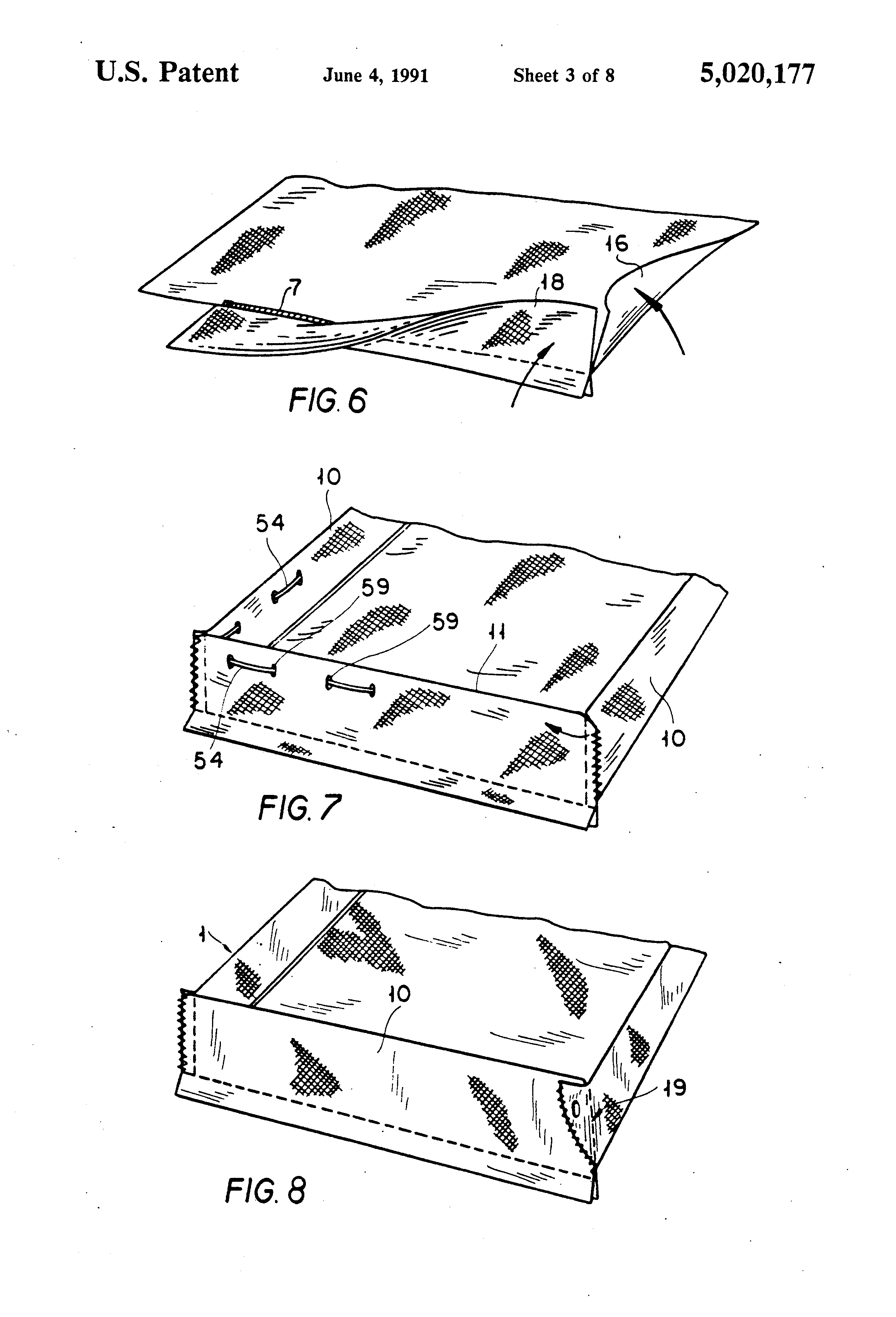 Patent US5020177 Sheet bedding construction Google Patents