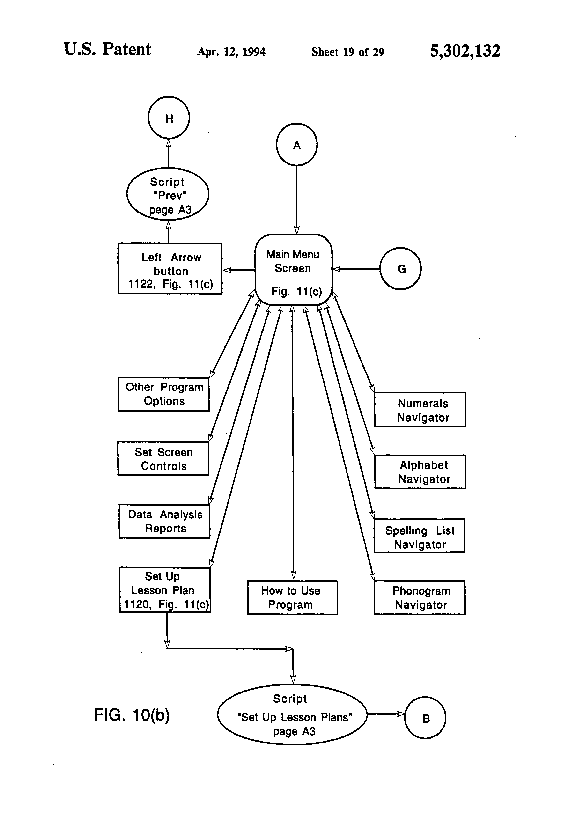 Patent US5302132 Instructional system and method for improving