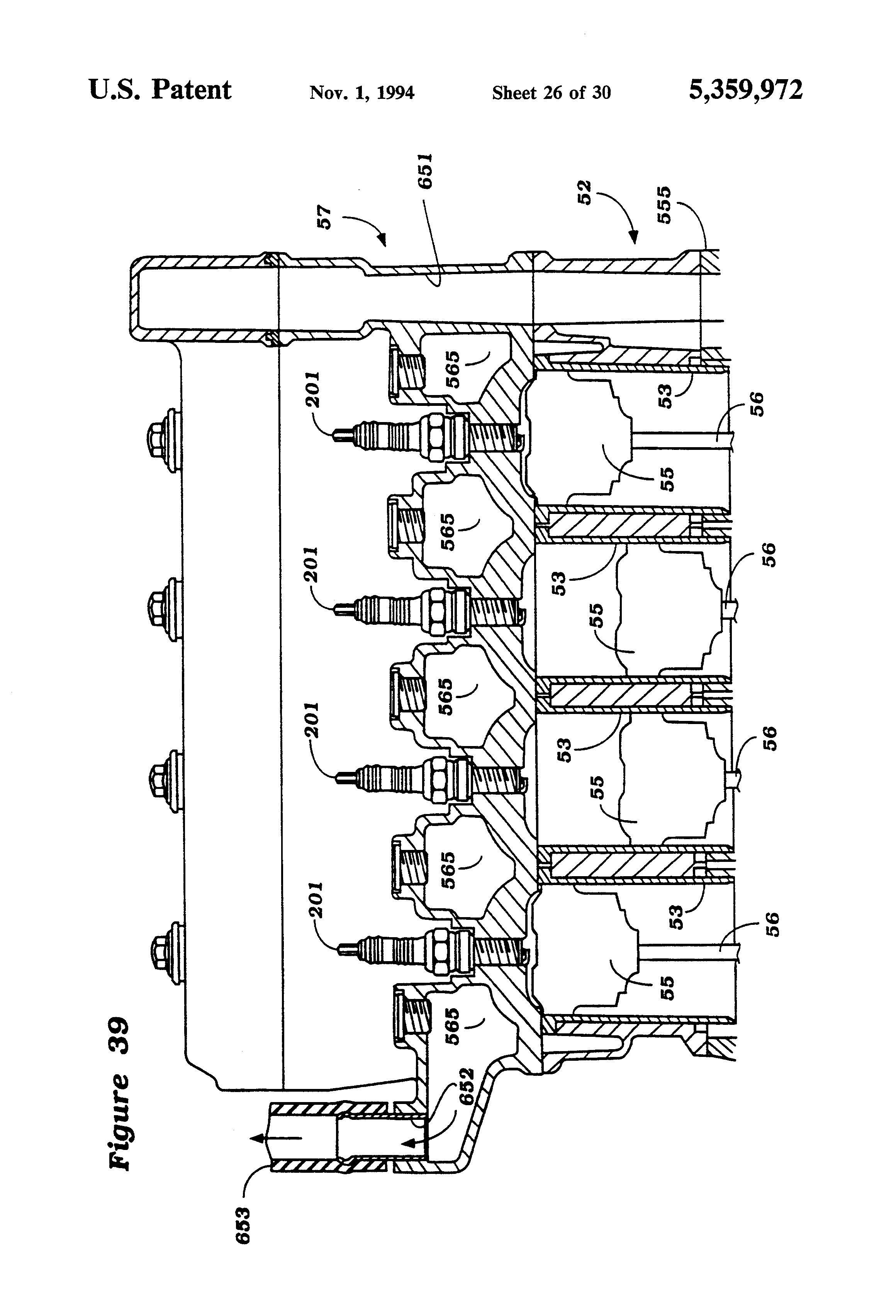 Patent US5359972 Tumble control valve for intake port Google Patents