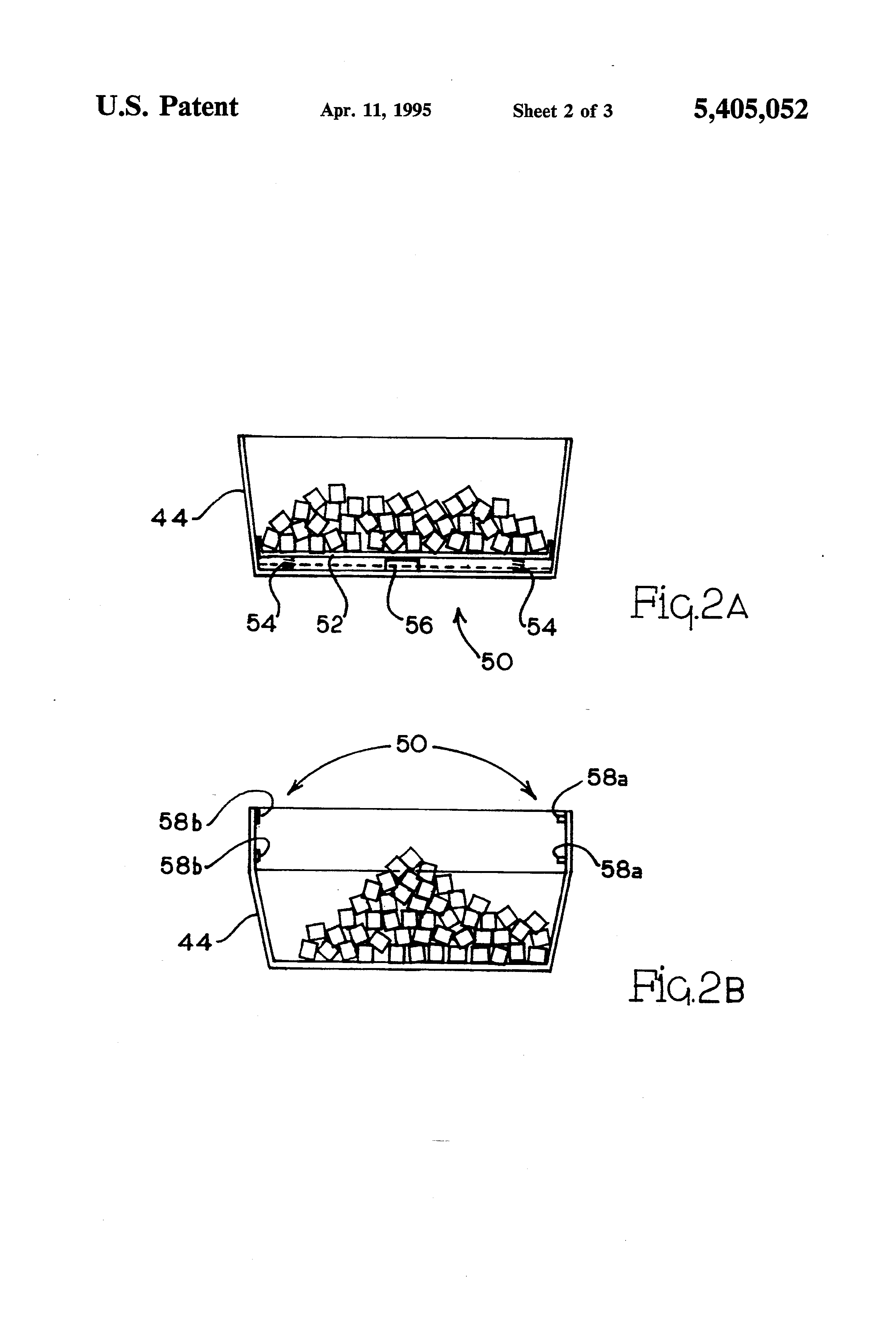 Patent US5405052 Bottledwater dispenser with ice maker and cooler