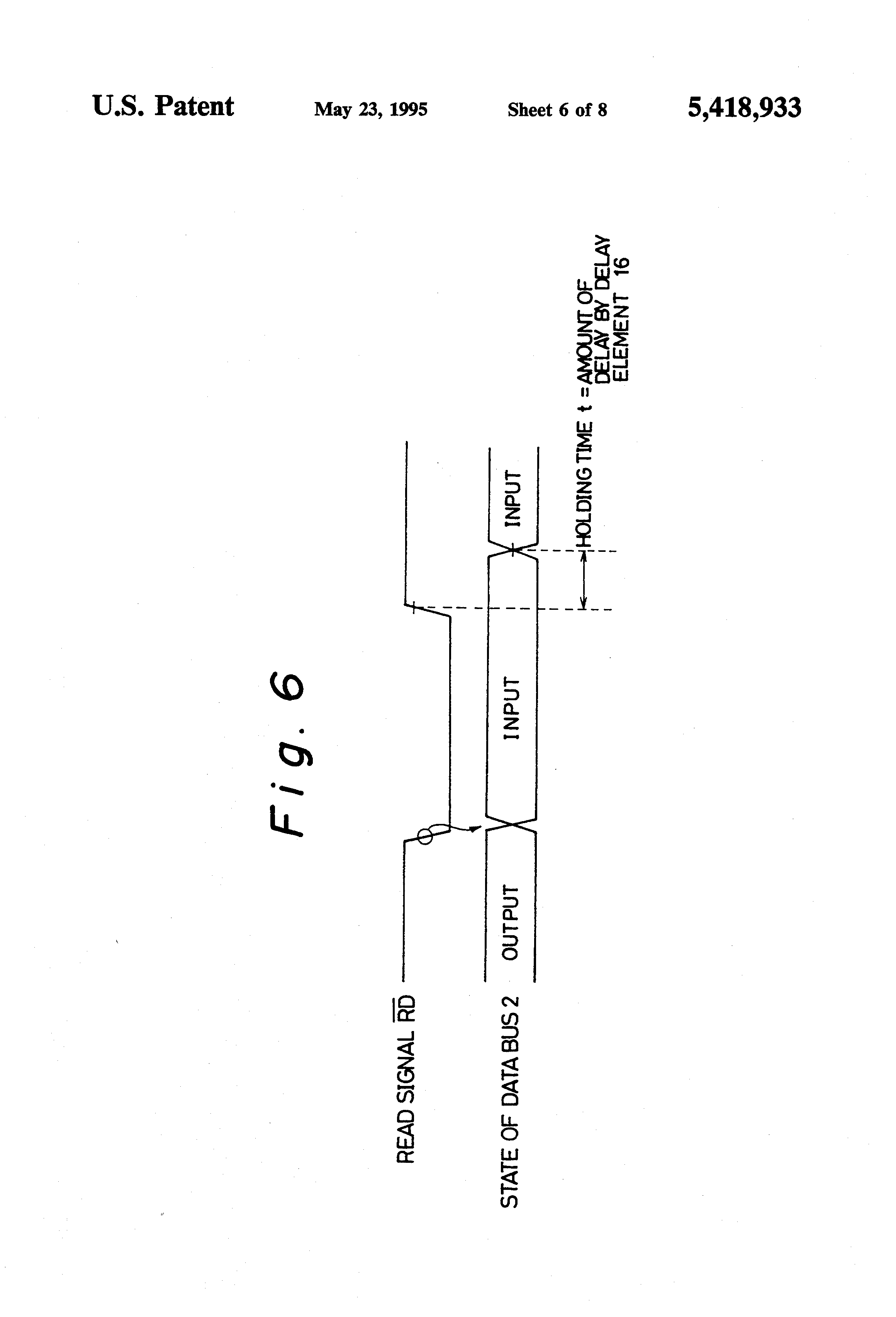 Patent US5418933 Bidirectional tristate data bus buffer