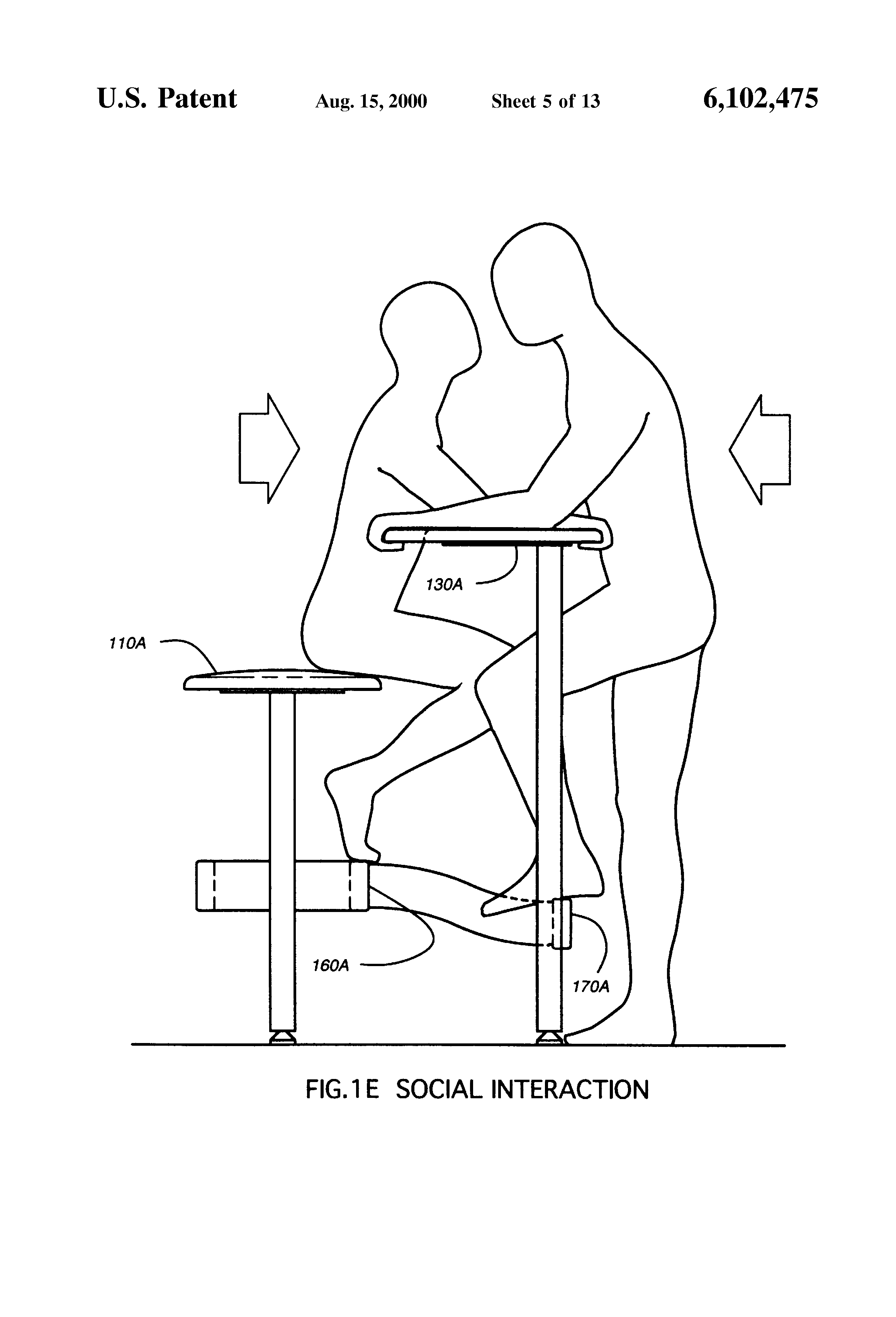 Patent US6102475 Stool with attached table Google Patents