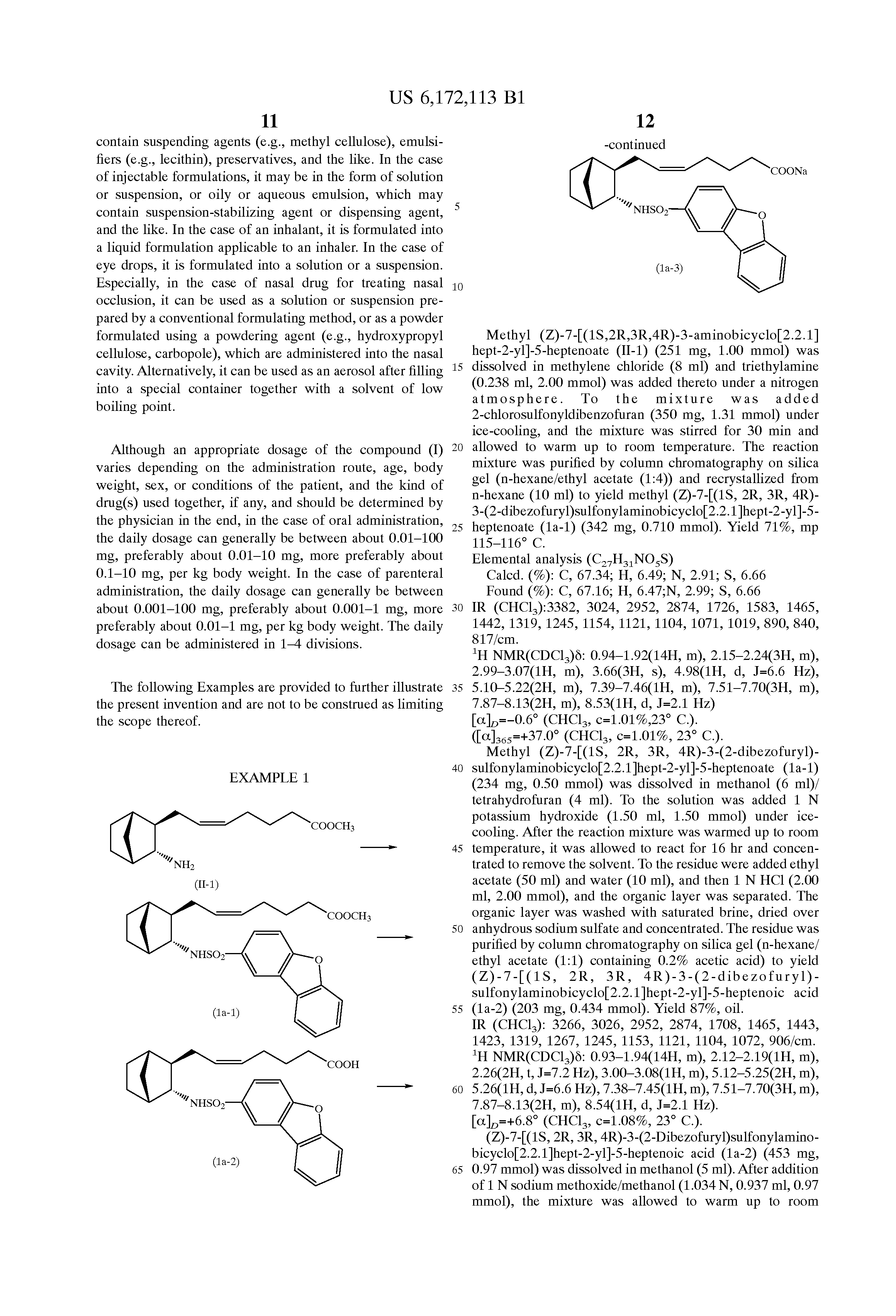 Patent US6172113 Bicyclic amino derivatives and PGD2 antagonist