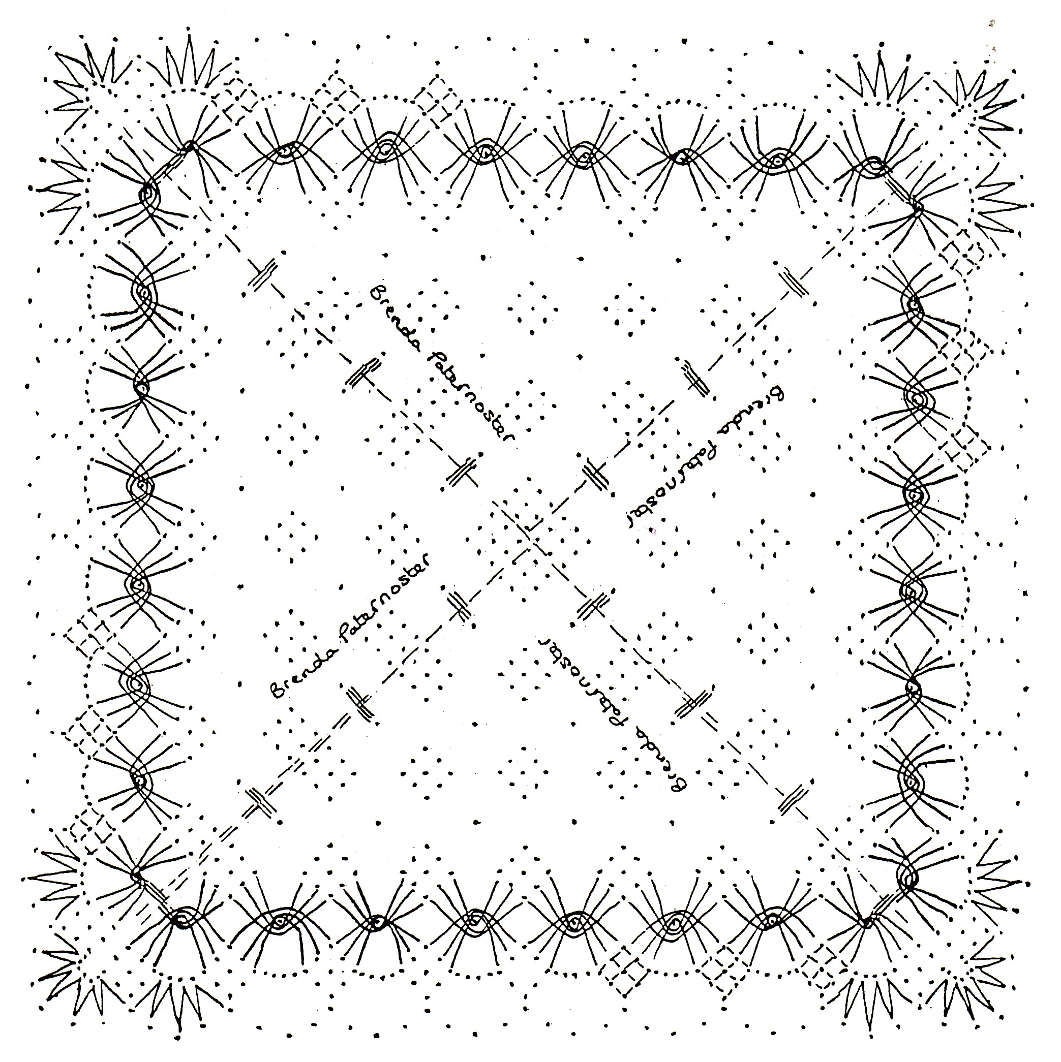 Free Lace Pattern; Torchon mat with spiders Pattern