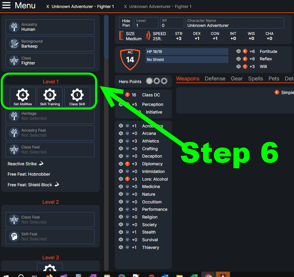 How to Create a Pathfinder 2e Character Fast