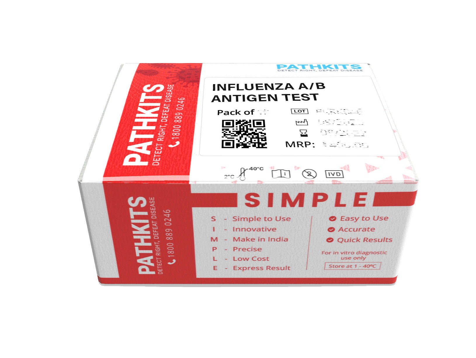 Influenza A/B Antigen Test Kit Pathkits