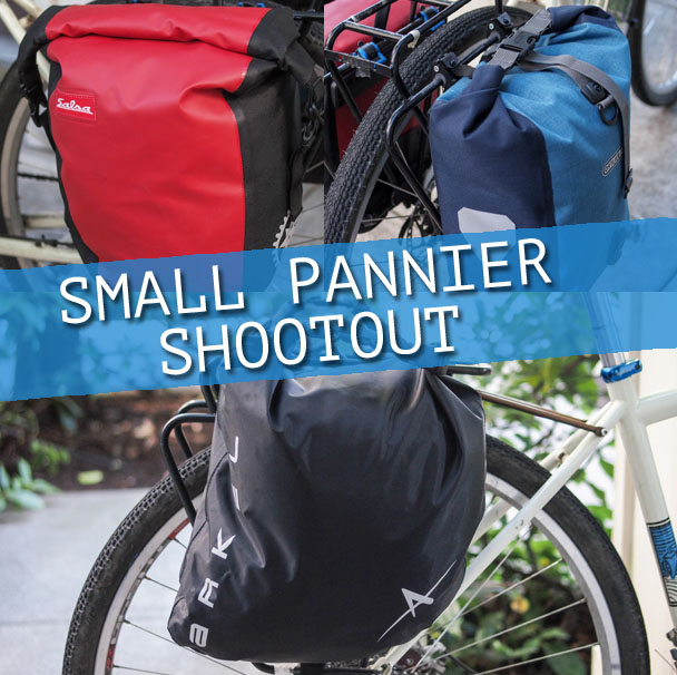 Review Small Pannier Shootout Ortlieb Frontroller Plus vs Salsa Touring Pannier and Arkel Dry