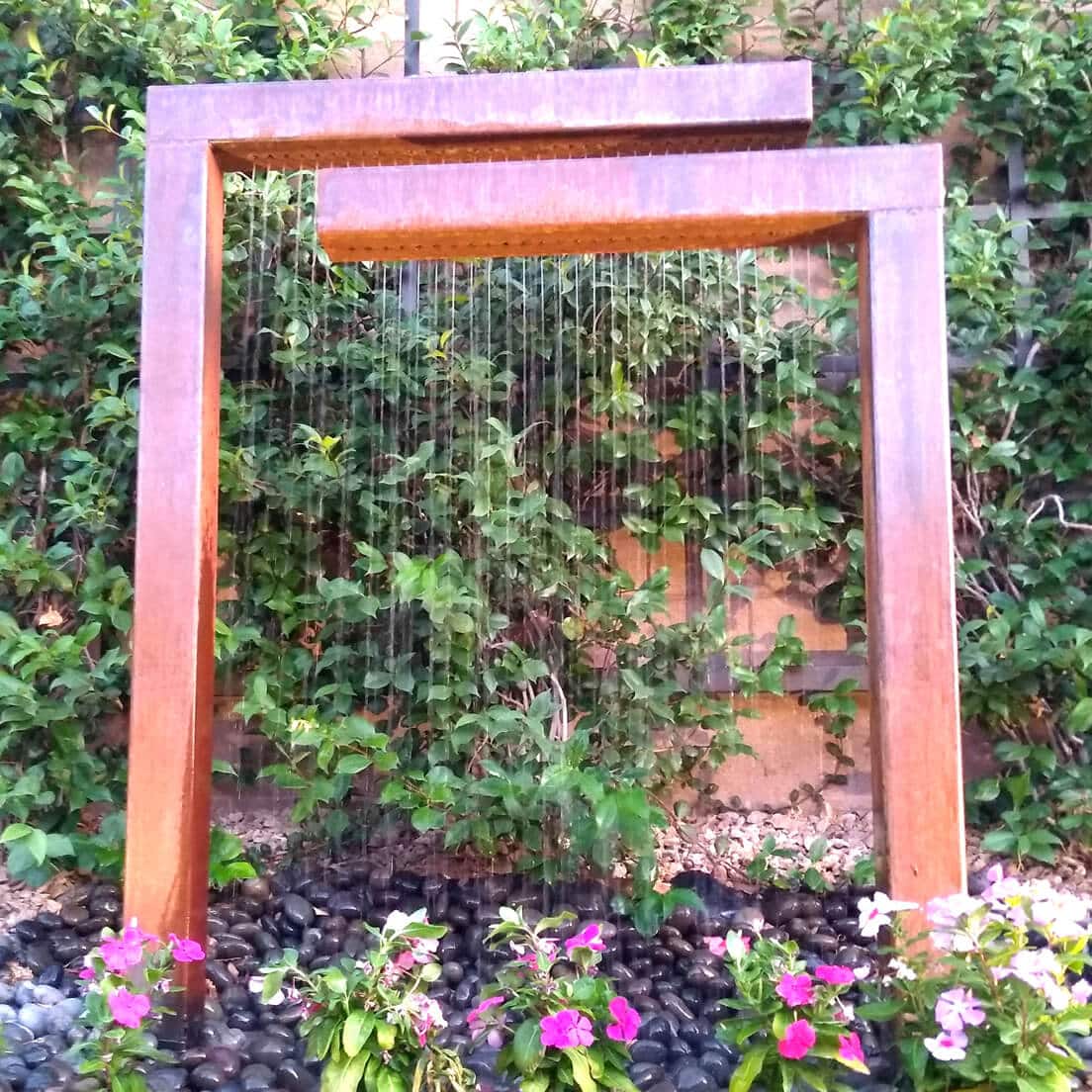 Metal Rain Curtain Fountains Pathmark Fabrication