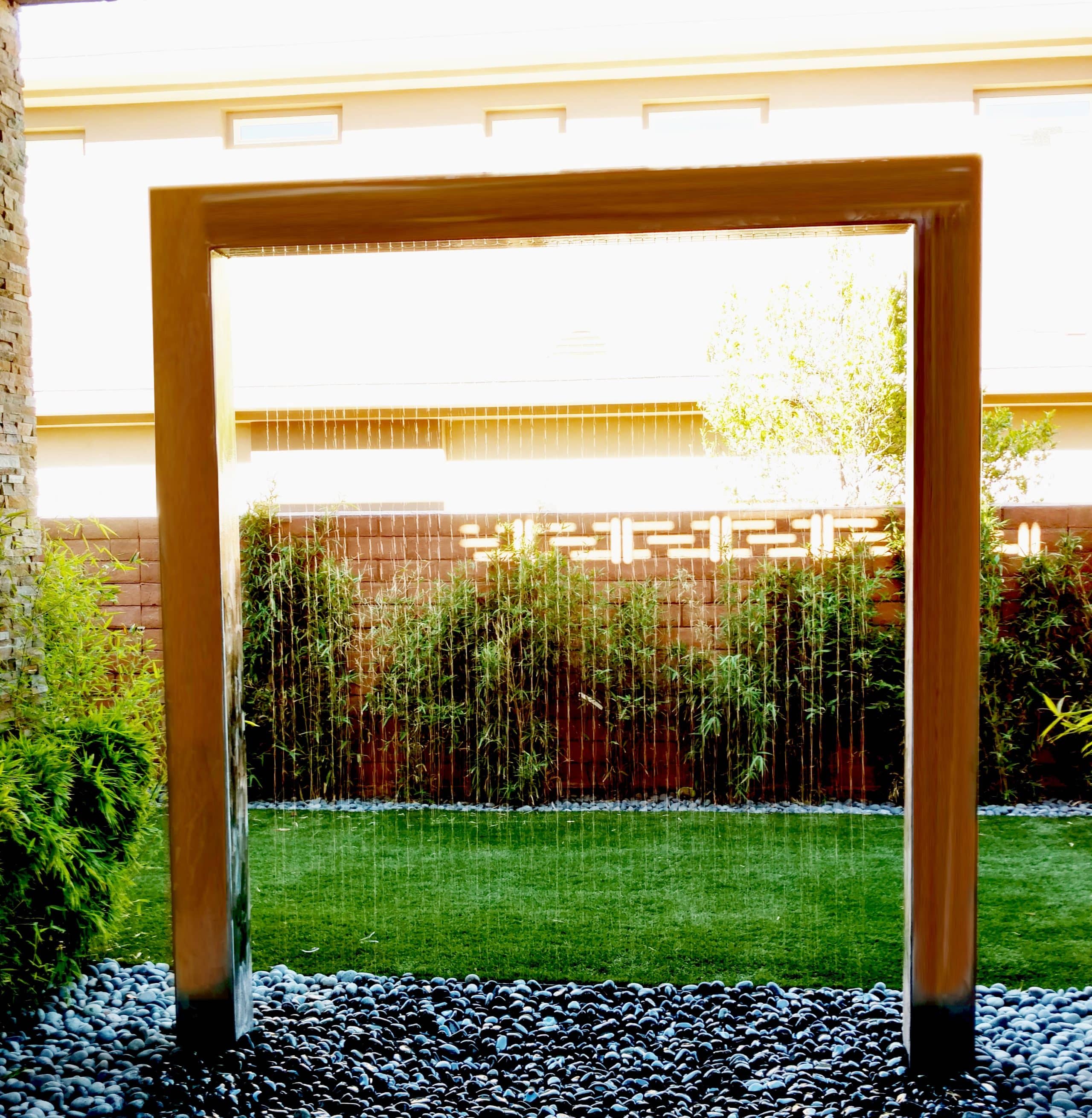 Metal Rain Curtain Fountains Pathmark Fabrication