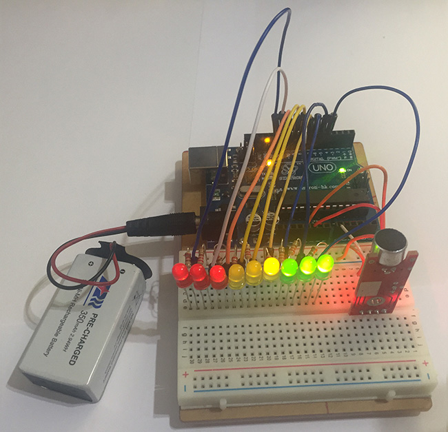 Arduino sound sensor noise level detector example Pat Howe's Blog