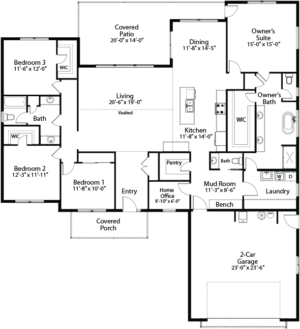 Payette Four Bedroom Home Plan by Pathway Builders