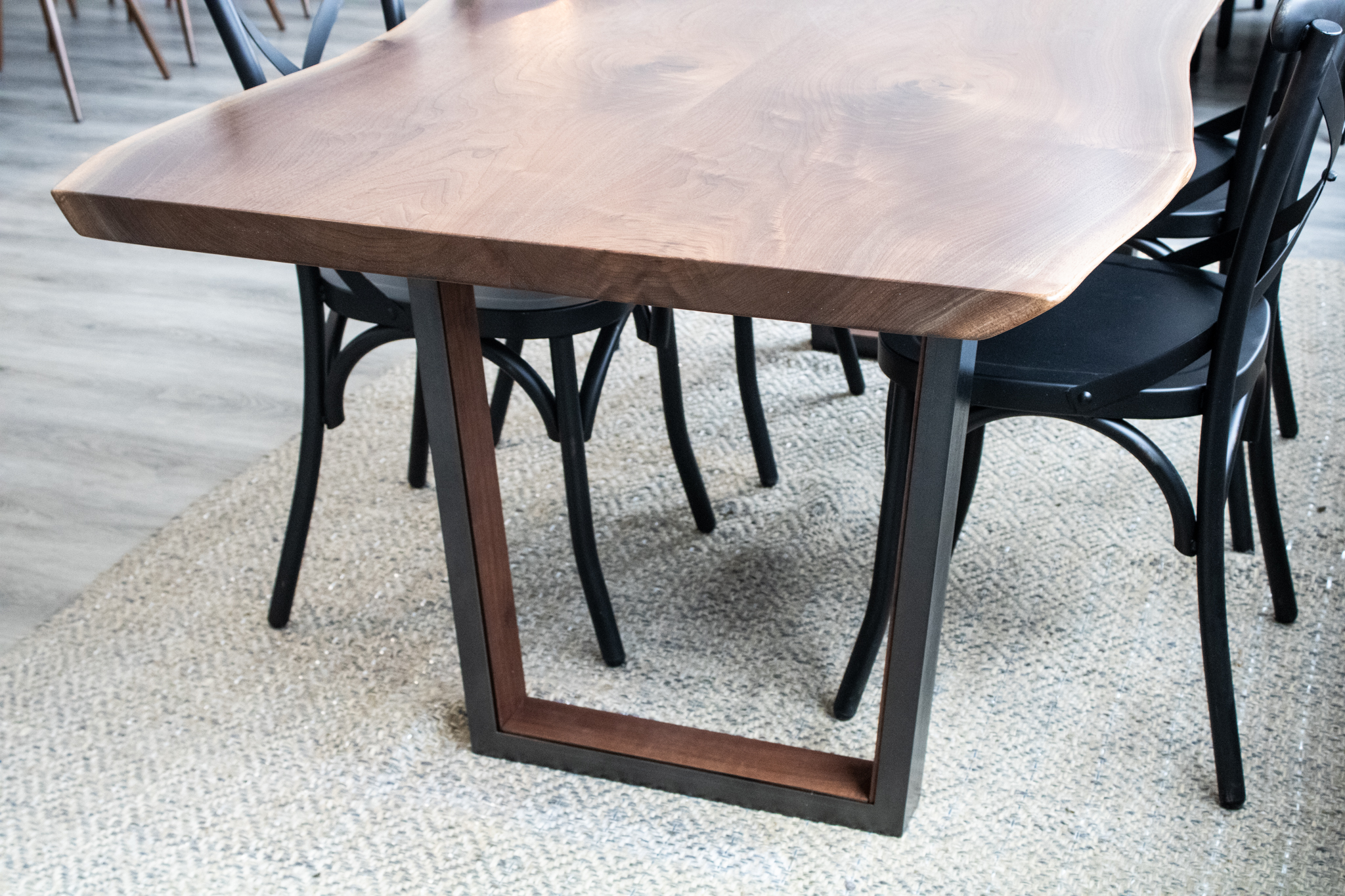 Standard with Wood Inlay Dining Table Base Pathway Tables