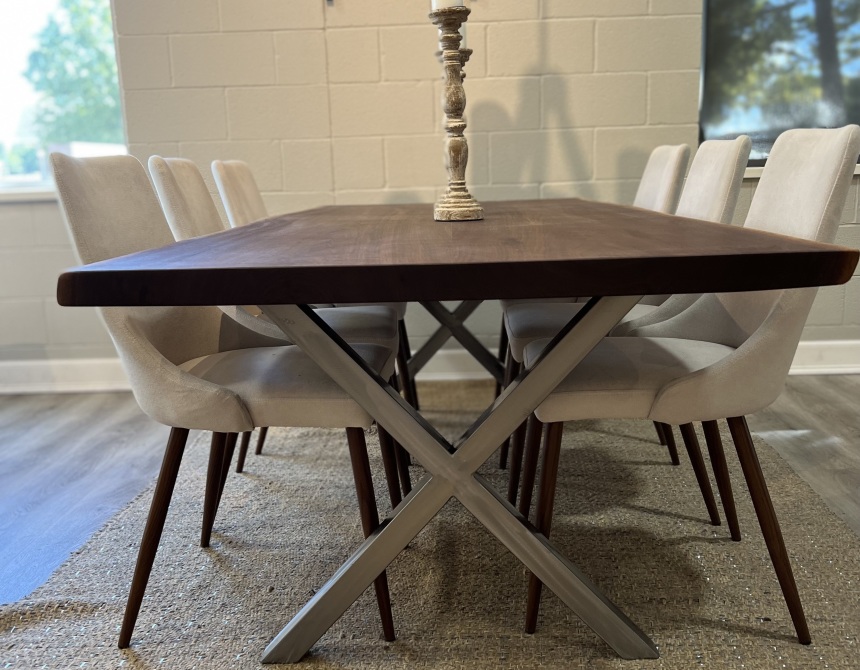 Pike Live EdgeWalnut Dining Table - 7' - Pathway Tables