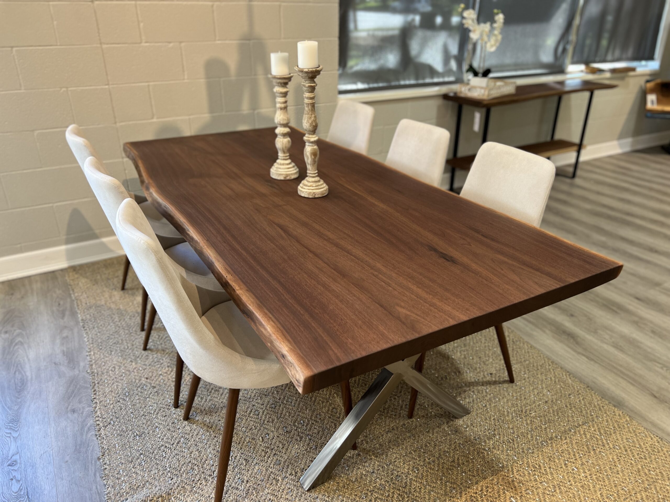 Pike Live EdgeWalnut Dining Table - 7' - Pathway Tables