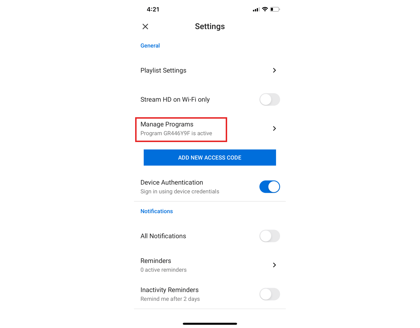 I have more than one access code. Which should I use for my telehealth