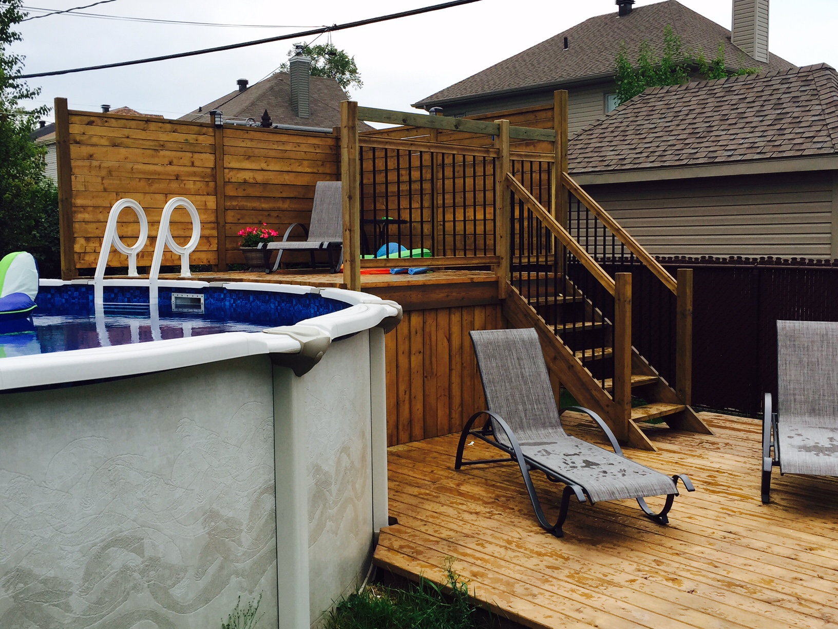 Patios & decks piscine Patio Bois Traité