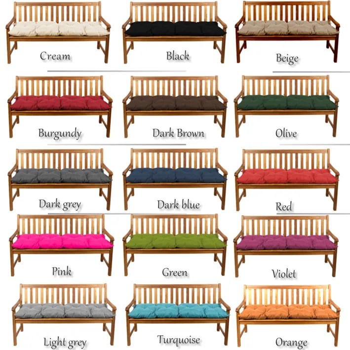 Replacement garden Bench Swing cushion up to 200 cm Black LS High