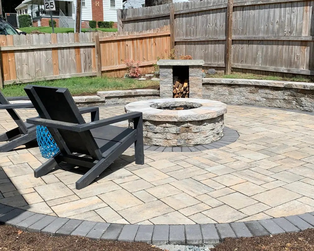 Fire Pit Installation Sticks & Stones