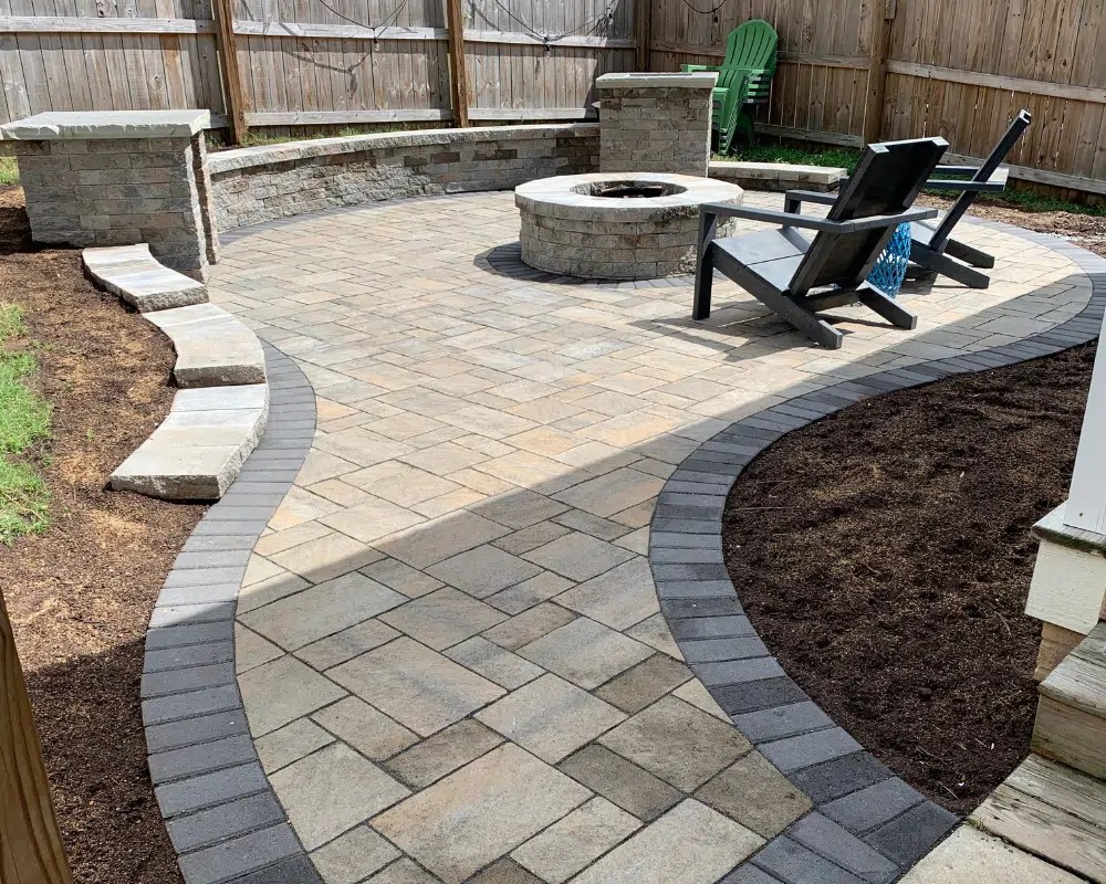 Fire Pit Installation Sticks & Stones