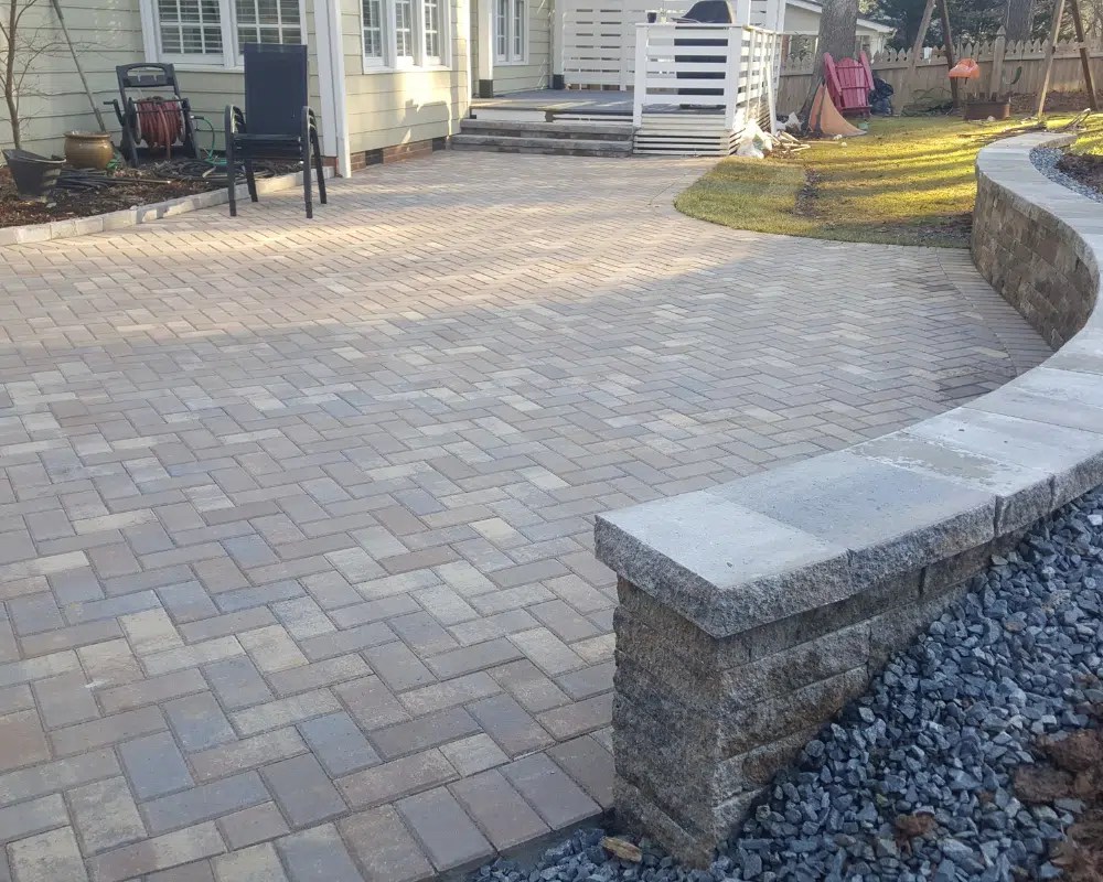 Patio Seat Wall Sticks & Stones