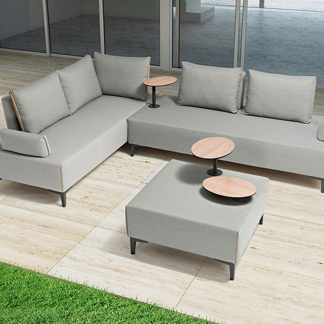 Flexi Sofa with 1 Arm & 1 Table Patio Options