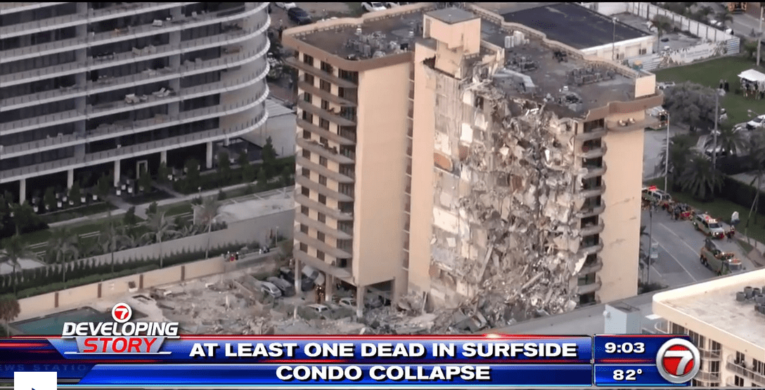 Condominium building collapses in Surfside FL Stella's Place