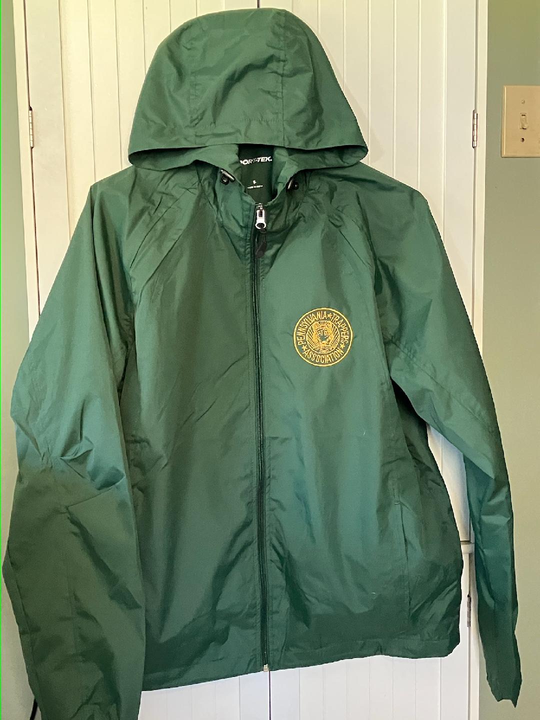 Hooded Raglan Jacket Forest Green Pennsylvania Trappers Association