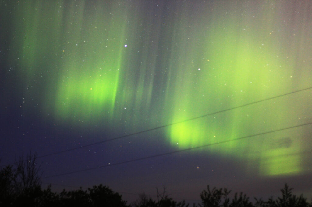 Aurora Borealis - curtains of green light
