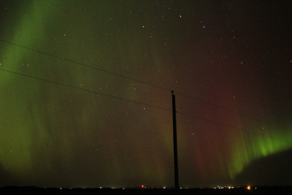 Aurora Borealis over the sleeping prairie