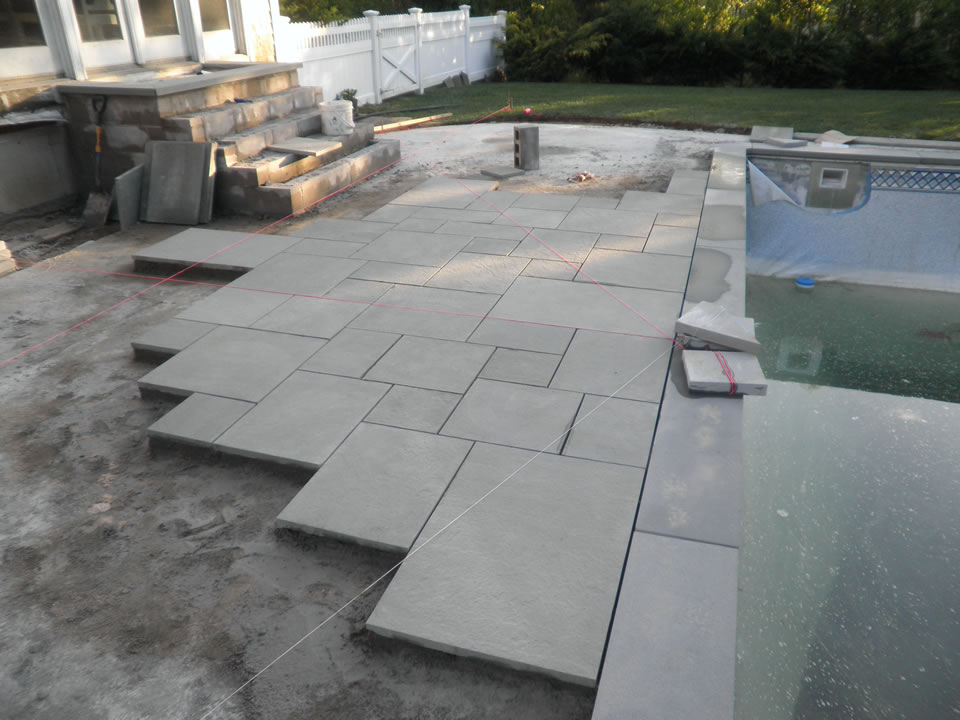 Bluestone Patio & Pool Renovation in East Quogue Patricks Pools
