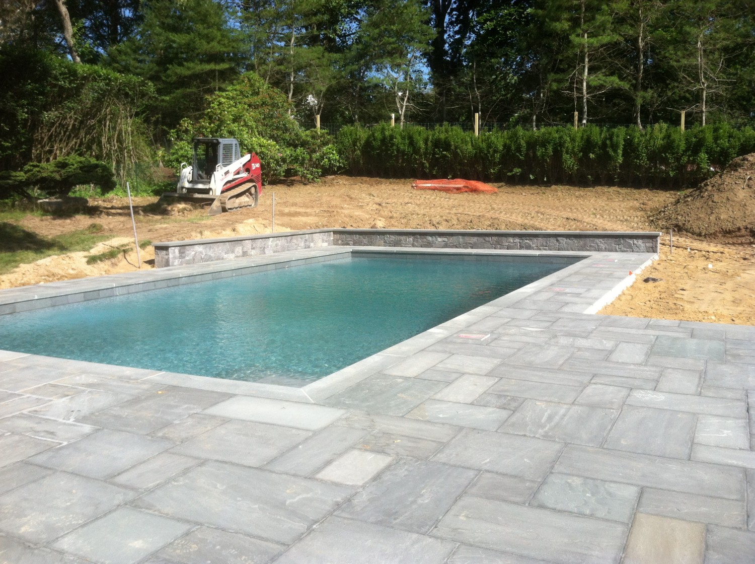 East Hampton Gunite Pool, Stone Patio, & Retaining Wall Patricks