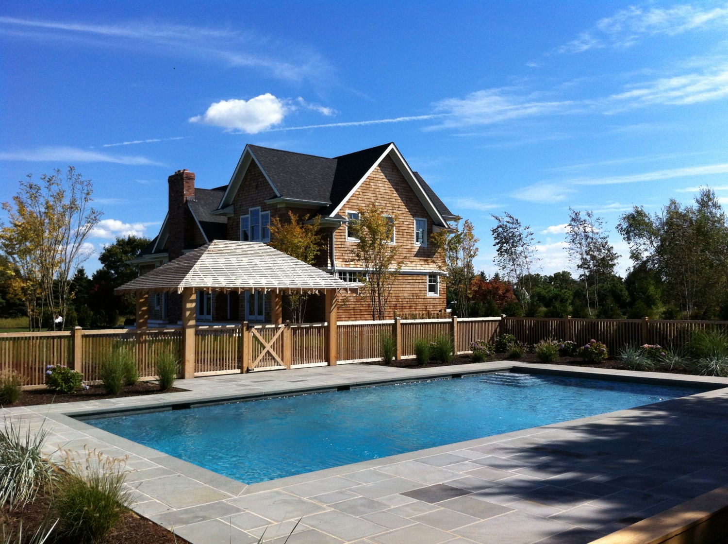 Northfork, Long Island Silver Gunite Pool Construction Patricks Pools